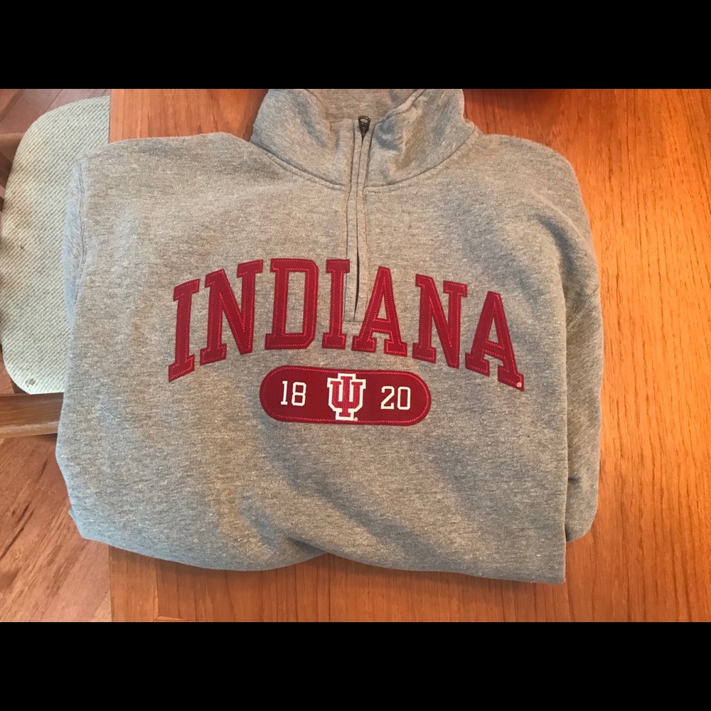 NWOT Indiana University quarter zip GO HOOSIERS